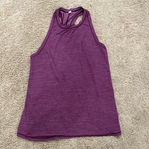 Purple tank/racerback with open lower back